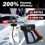 Pressure Washer Foam Gun & Dual Connector Accessory, Short Power Washer Gun & Foam Cannon & Double Tip Attachment Car Wash Kit, 1/4" Quick Connector, M22 Male Inlet, 4000 PSI Foam Sprayer - Image 2