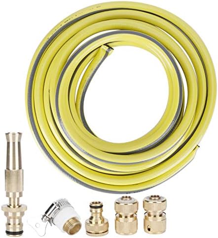 Garden Watering Sprayer Kit High Pressure Brass Nozzle Adjustable Water Sprayer for Car Washing and Garden Irrigation with 5m Hose and Quick Connectors - Image 7