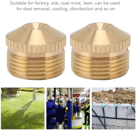 10Pcs Brass Mist Nozzle, Fine Spray Sprinkler Head for Misting Cooling System, Heavy Duty Patio Misters for Cooling Outdoor Garden Lawn Greenhouse (G3/4in 10.4CM) - Image 3