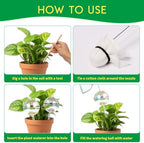 13 oz Up 2 Weeks Large Plant Watering Globes - Self Watering Bulbs for Indoor & Outdoor Plants, Glass Water Globes, Slow Watering for Plants While Away, Self Watering Planter Insert 4 Pack - Image 5