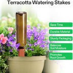 VIVOSUN 5-Pack 7 Gallons Grow Bags and 10Pcs Self-Watering Spikes, 7 Inch Hexagonal Terracotta Watering Stakes, Auto-Water Device, Planter Insert for Indoor & Outdoor Potted Plants - Image 6