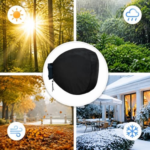 420D Garden Hose Reel Cover for Honda Pioneer 700, Outdoor Storage Cover with Oxford Fabric, Adjustable Drawstring for Wall Mounted Retractable Reels - Image 2