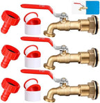 Tujoe 3 Set Brass Rain Barrel Spigot, Rain Faucet Kit for Tanks by Tujoe