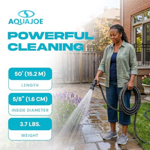 Aqua Joe AJFJ050-58-XT1 New and Improved - Aqua Joe 50-Ft x 5/8-Inch FiberJacket Garden Hose - Image 4