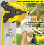Portable Garden Hose Reel With Hose Nozzle And 15/20/25/30/40M Hose, Free Standing Or Wall Mounted Water Hose Reel Mobile Cart For Garden Watering And Car Washing(Size:40M,Color:C) - Image 2