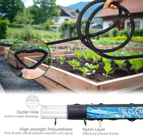 Soaker Hose 100FT, Thickened Flat Soaker Hoses for Garden 100 ft 2 pack - Image 6