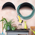Thyle 6 Pcs Heavy Duty Wall Mount Garden Hose Holder, Metal Water Hose Rack with Screws Black Rustproof Storage Organizer for Outside Yard Lawn Garage - Image 6