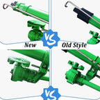 Farm Irrigation Sprinklers on Tripod Base, 2" Heavy Duty Big Gun Sprinkler for Large Area, 360° Automatic Rotation with 0°-48° Adjustable Elevation, Farmland Watering System with Flange Connection - Image 3