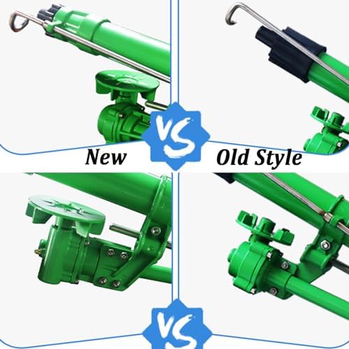 Farm Irrigation Sprinklers on Tripod Base, 2" Heavy Duty Big Gun Sprinkler for Large Area, 360° Automatic Rotation with 0°-48° Adjustable Elevation, Farmland Watering System with Flange Connection - Image 3