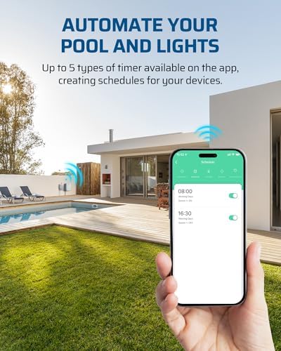 DEWENWILS Outdoor Pool Pump Timer, Heavy Duty WiFi Timer Box, 40A 240V 3HP - Image 6
