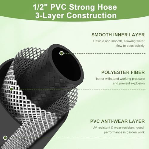 Retractable Garden Hose Reel, 1/2” x 60 ft Portable Hose Reel - Image 3