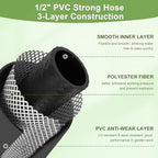 Retractable Garden Hose Reel, 1/2” x 60 ft Portable Hose Reel - Image 3