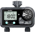 RAINPOINT Sprinkler Timer with 3 Different Programs, Hose Timer for Garden Hose with Rain Delay/Manual Watering/Automatic Irrigation System for Garden, 2 Outlet by RainPoint