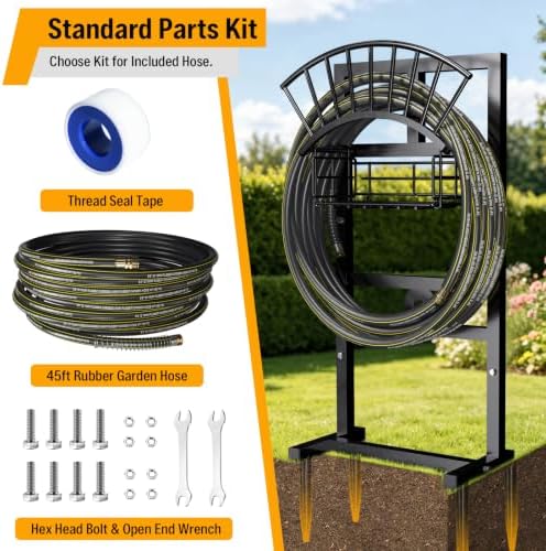 Garden Hose Holder with 45ft Kink Free Water Hose Kit - Image 3