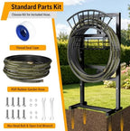Garden Hose Holder with 45ft Kink Free Water Hose Kit - Image 3