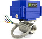U.S. Solid 1/4 in Motorized Ball Valve NSF Certified 304 Stainless Steel Normally Closed 9-24V DC 5-Wire Full Port IP65 Electric Actuated Valve - Image 2