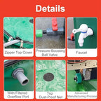 Collapsible Rain Barrel Kit - Black Rain Catcher with Spigot & Lid, 70x98cm (28x39in) for Efficient Water Collection & Storage, Ideal for Garden & Eco-Friendly Living - Image 3