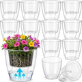 Self Watering Plant Pots, 6.6'', Transparent, 12 Pcs by Ferrochef