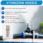 Animal Heat Relief Mist Line，Chicken Coop Misting with High Pressure Explosion Proof Hose & Nickel-Plated Brass Nozzle，Irrigation Fogging Equipment(131 ft/40m) - Image 4