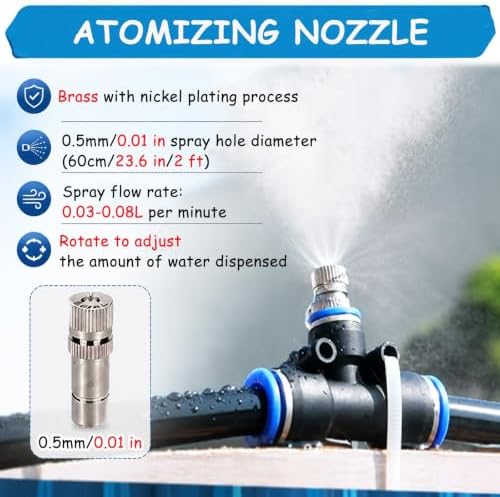 33-656ft Modular Plant Misting Watering Equipment Quick Connect - Image 3