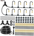 Raised Bed Irrigation Set with 1/4 Inch Tubing, Flexible Nozzle Tubes and Fittings for Home Yard Watering Layouts Drip Watering Set Irrigation Hose Garden Mist Adjustable Nozzle Fast Fit Tubing by Unknown