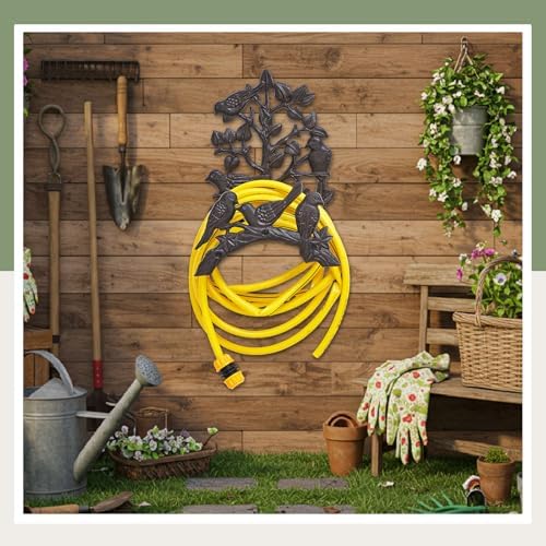 Garden Hose Holder Cast Iron Heavy Duty Wall Mounted Water Hose Holder - Image 6