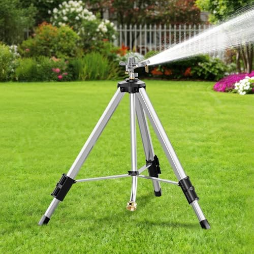 SPECILITE Brass Impact Tripod Sprinkler for Yard Lawn Garden Irrigation by SPECILITE