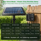 Vacation Plant Waterer, Solar Drip Irrigation System for 15 Pots with Auto Watering While Away on Trip or Business, 49FT Hose, Low Water Buzzer & Split Panel, for Garden Balcony Greenhouse - Image 6