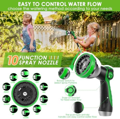 Stainless Steel Garden Hose 25 ft - 304 Stainless Steel Kink-Free Metal Water Hose with Shut-Off Valve & Hose Straps, Heavy Duty, Rust/Puncture Proof for Yard, Lawn and Car Washing, 25 Feet - Image 2