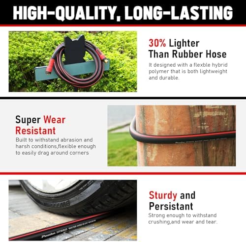 Garden Hose 50 ft x 5/8", NON-EXPANDABLE Heavy Duty Premium Flexible Hose - Image 5