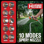 Heavy-Duty Metal Garden Hose Nozzle Sprayer- 316 Stainless Steel - High-Pressure 120 PSI - Multi-Function Spray with Ergonomic Handle - 10 Way - Image 3