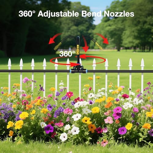 MIXC 1/4" 100Ft Drip Irrigation System with Rechargeable 2-Zone Water Timer - Image 3
