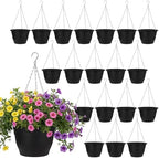 20 Pack Hanging Planter Basket 10 Inch with Drainage Tray by Romooa