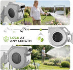 Retractable Garden Hose Reel, 1/2 Inch x 130ft, Wall Mounted Hose Reel - Image 3