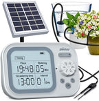 Solar Drip Irrigation System, 490 Timer Modes, 50FT Automatic Plant Watering Kit for 15 Potted Plants, IP67 Waterproof Auto Solar Irrigation Indoor and Outdoor Use for Garden,Balcony, Patio by Beday