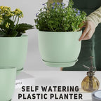 YNNICO Plant Pots 10/9/8/7.5/7 inch with Multi Mesh Drainage Holes - Image 6