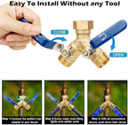 SheeChung RV Hose Splitter 2 Way Heavy Duty, Garden Hose Splitter With Stainless Steel Long Handle and Short Garden Hose 8ft x 5/8",Water Hose for Hose Reel Faucet,Lightweight,Leak Free,Flexible - Image 5