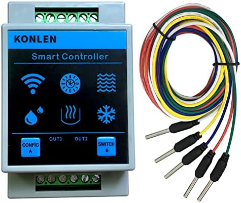 Tuya Smart Home Water Level Sensor WiFi Controller Leakage Flood Alarm Swimming Pool Pump Tank Flow Detector by GONLENKONLEN
