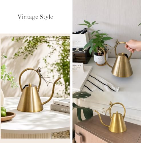 Brass Gold Watering Can for Indoor Plants and Garden - Image 4