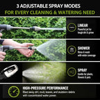 2026 upgraded high-pressure garden hose nozzle,universal water jet nozzle,360° rotating adjustable spray,with foam spray gun and brass connector,suitable for car wash and garden yard cleaning - Image 3