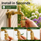 Male Garden Hose Quick Connect Solid Brass Quick Connector Garden Hose Fitting Water Hose Connectors 3/4 inch GHT (4 Female+ 4Male) - Image 5