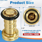 Happy Tree 2" NPSH Fire Hose Nozzle Brass Fire Equipment Heavy Duty Industrial Fog Nozzle - Image 3
