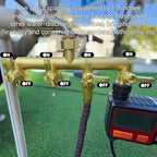 Heavy Duty 4 - Way Garden Hose Splitter, 3/4” Hose Manifold, Outdoor Hose Adapter Connector with 4 Metal Extra Long Handle Metal Faucet Adaptor - Image 4