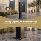 304 Stainless Steel Vertical Garden Water Column with Freestanding Hose Stand, Lock Faucet, Antifreeze Faucet, Hydrant Water Feature Fountain, for Irrigation Gold Square Tube 6 - Image 3