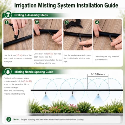 Hanging Flexible Sprinkler System, Above Ground DIY Irrigation Kit - Image 6