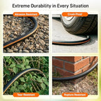 Garden Hose, 75ft 5/8" Heavy Duty Rubber Water Hose, 550 PSI Burst, 360° Anti-Kink Swivel Connectors, All-Weather Flexible, Leakproof 3/4" Brass Male to Female Fittings - Image 6