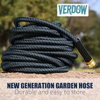 100ft Garden Hose, Flexible Water Hose with 10-Function Nozzle, Lightweight, Kink-Free, Wear-Resistant Outdoor Hose, 3/4" Rustproof Fittings for Yard, Car Wash, Pet - Image 3