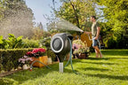 Gardena Garden and Patio Hose Box Rollup M: Weatherproof Box with roll-up Technology and 20m Hose, Irrigation of Medium-Sized Gardens with Patio, Automatic retraction, White (18615-20) - Image 3