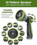 Garden Hose, Flexible Ultra Lightweight Durable, Kink-Free Water Hose with 10 Function Sprayer - Non-Shrinking, Easy to Store, All-Weather, High-Pressure (50FT) - Image 6