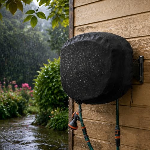 420D Garden Hose Reel Cover for Coleman Outfitter 400, Outdoor Storage Cover with Oxford Fabric, Adjustable Drawstring for Wall Mounted Retractable Reels - Image 7